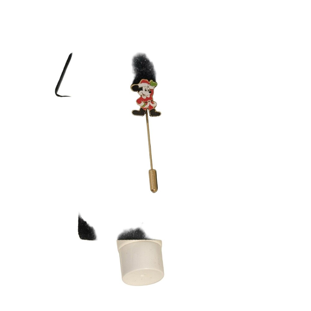 Disney Mickey Mouse Christmas Stick Pin Vintage Santa Suit Walt Disney